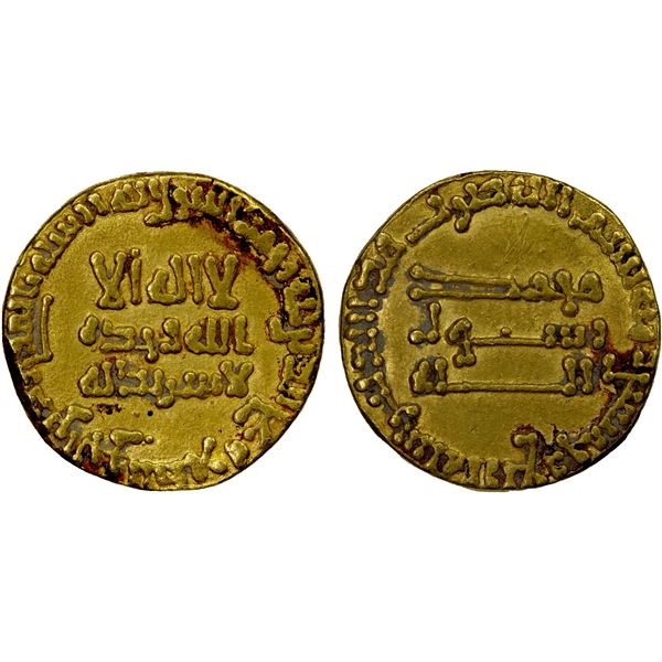 ABBASID: al-Mansur, 754-775, AV dinar (4.20g), NM, AH154, bold VF