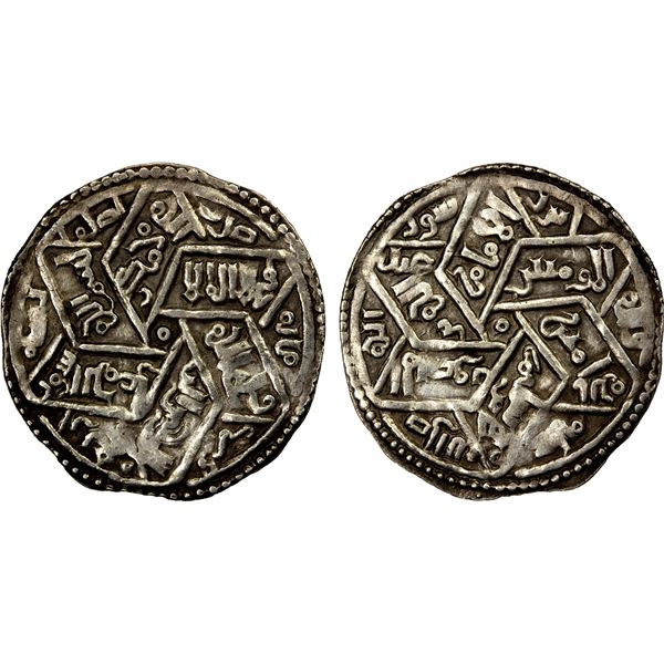 RASSID: al-Mansur 'Abd Allah, 1185-1217, AR dirham (1.90g), Dhirwah, AH604, VF