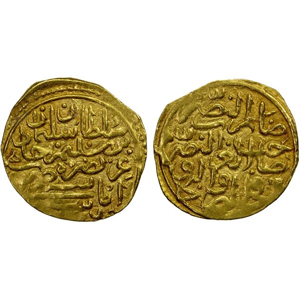 OTTOMAN EMPIRE: Süleyman I, 1520-1566, AV sultani (3.49g), Amasya, AH926, VF