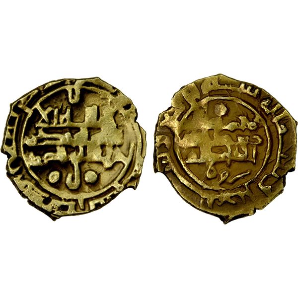 SAFFARID: Khalaf b. Ahmad, 3rd reign, 981-1000, AV fractional dinar (2.45g), Sijistan, AH374, VF