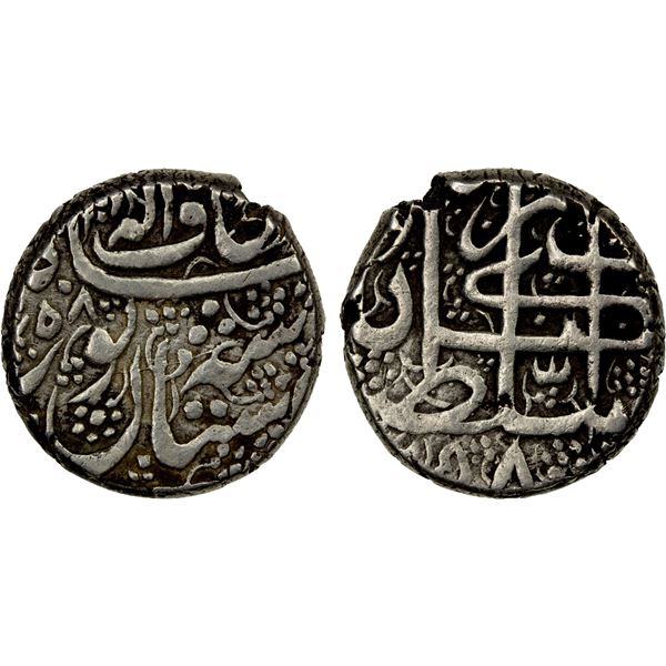 DURRANI: Shahpur Shah, 1842, AR rupee (9.31g), Kabul, AH1258//1258, VF