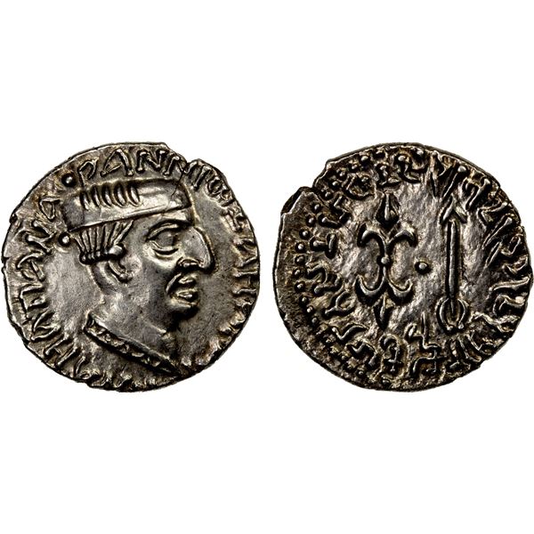 KSHAHARATAS: Nahapana, ca. 40-78 AD, AR drachm (2.06g), EF-AU