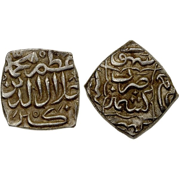 KASHMIR: temp. Muhammad Ghazi, 1555-1562, AR sasnu (6.35g), Kashmir, AH96x, EF