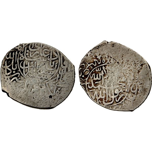 MUGHAL: Sulayman Mirza, 1529-1584, AR tanka (4.77g), Kabul, AH983, crude VF