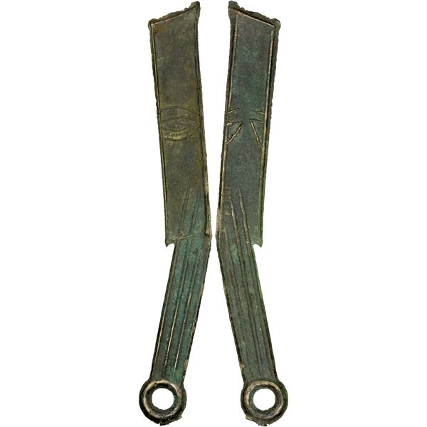 WARRING STATES: State of Yan, 400-220 BC, AE knife money (16.51g), EF