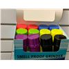 Image 2 : Box of 12 new smell-proof plastic containers + grinders