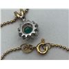 Image 2 : 14Kt green emerald pendant diamond 25pt green emerald 15pt I2 - Suggested retail $1000-1500