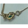 Image 2 : 14Kt oval emerald pendant/chain 30pt emerald - Suggested retail $1400-1800