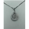 Image 1 : 14Kt teardrop diamond pendant/chain 45pt diamond - Suggested retail $1800-2400