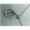 Image 2 : 14Kt teardrop diamond pendant/chain 45pt diamond - Suggested retail $1800-2400