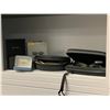 Image 1 : Group of misc. items - includes wireless earphones/ customizable sunglasses/ cuff links & silk tie)