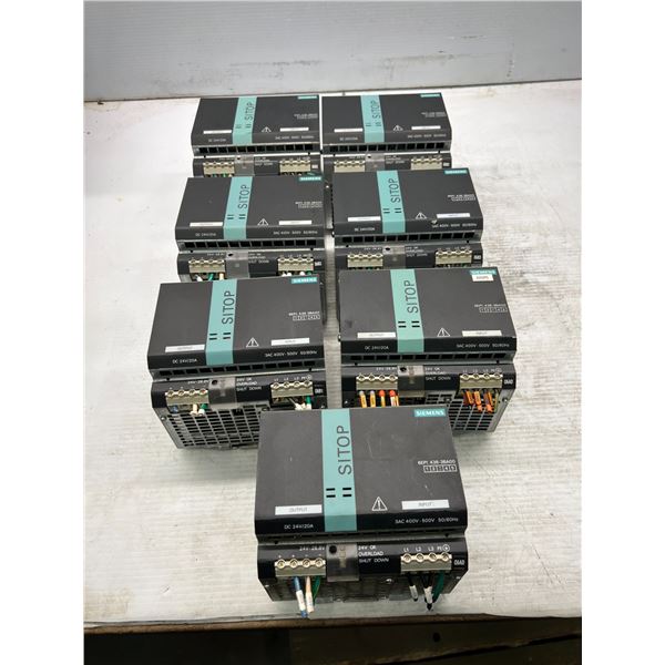 Lot of (7) Siemens #6EP1436-3BA00 SITOP Modular 20A 3PH Power Supplies