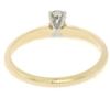 Image 3 : Petite 14k Two Tone Gold 0.15 ctw Round Brilliant Diamond Solitaire Promise Ring