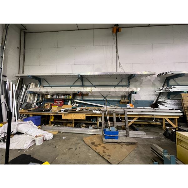 *LD* WELDED METAL STORAGE RACK (18'6" X 34" X 10'H)