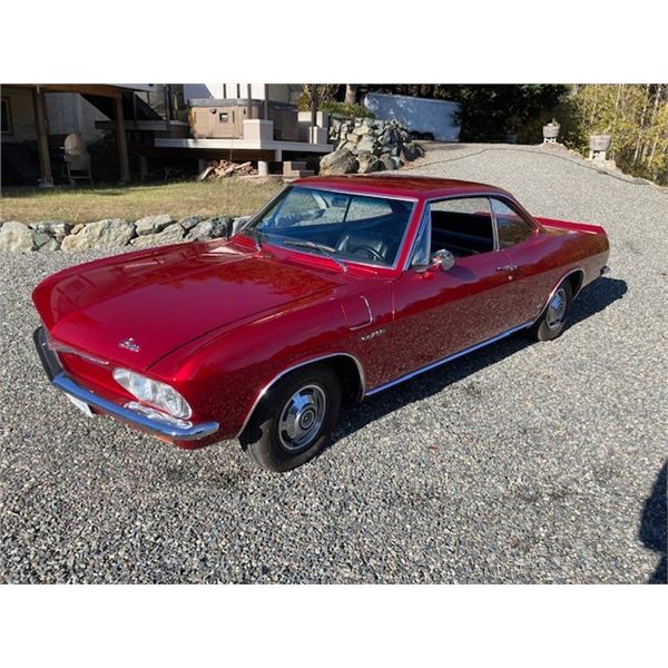 1965 CHEVROLET CORVAIR CORSA COUPE VIN 510737004436 - RED CUSTOM - 76250 MILES - 2-DOOR 6-CYL.