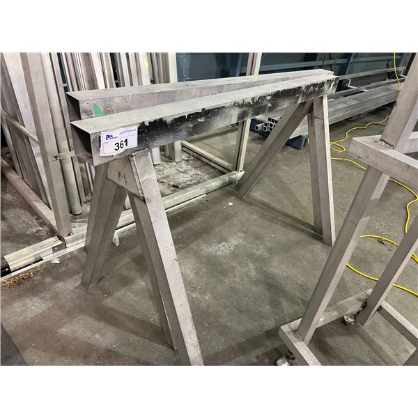 2 X ALUMINUM SAW HORSES (54" X 33" H)