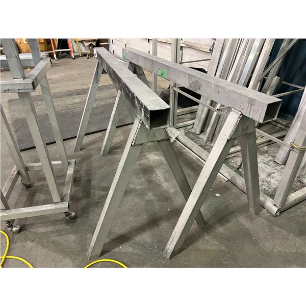 2 X ALUMINUM SAW HORSES (54  X 33  H)