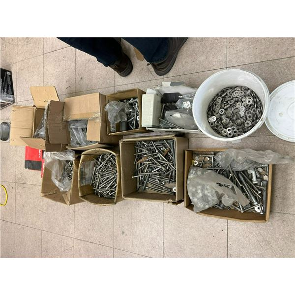 11 PART BOXES STAINLESS STEEL HEX LAG SCREWS (3/8 X 3 1/2, 3/8 X 5, ETC.)