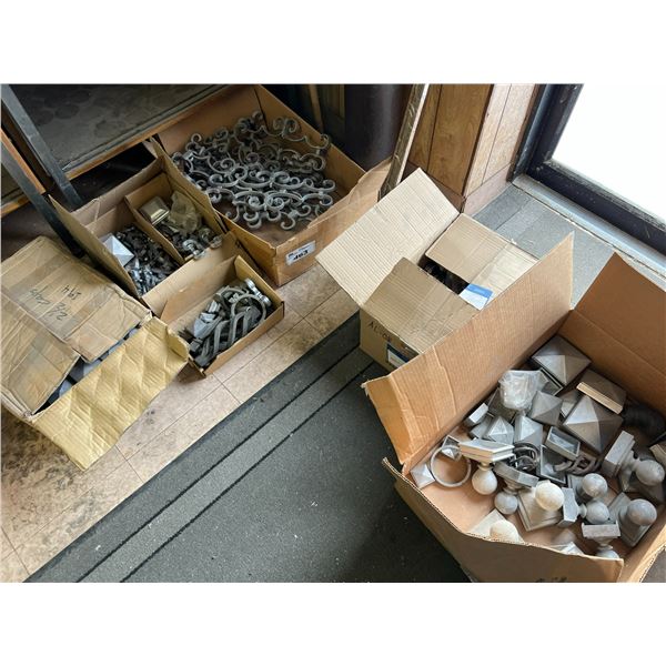 ASSORTMENT OF ALUMINUM POST TOPS & PICKET SPEARS