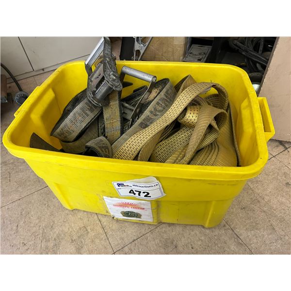 BIN OF 2" RATCHET STRAPS