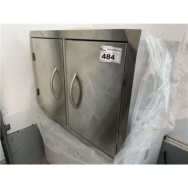 STAINLESS STEEL BUILT-IN TYPE CABINET 29" X 20" - WITH 2 PULL OUT TRAYS & PULL OUT GARBAGE -
