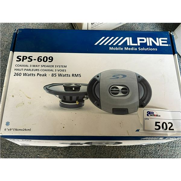 ALPINE SPS-609 PAIR CAR SPEAKERS 360W PEAK