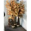 Image 1 : 3 X 6' ARTIFICIAL PLANTS & WOODEN STOOL