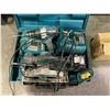 Image 1 : MAKITA 18V LI-ION BATTERY INCLUDES 3/8" DRILL, 1/2" HAMMER DRILL, 6 1/2" SKILL SAW & 1 3AH BATTERY