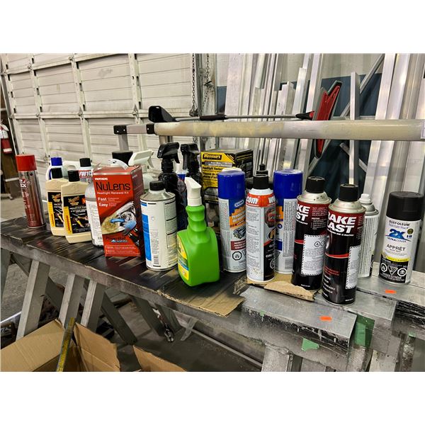 ASSORTED AUTOMOTIVE CLEANING & DETAILING PRODUCTS