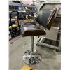 Image 1 : ADJUSTABLE HEIGHT LEATHER STOOL