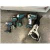 Image 1 : 5 X MAKITA 18V TOOLS - MODEL VJR182 SABER SAW, MODEL VTW800 IMPACT GUN, MODEL VHP431 1/2" HAMMER