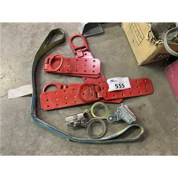 SAFETY EQUIPMENT - 4 PEAKWORKS RB-9800, 2 FALLPRO AUTOMATIC ROPE GRABBERS & 3' STRAP