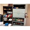 Image 1 : 2 X 36" 3-DRAWER LATERAL FILING CABINETS & 32" BOOK SHELF