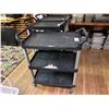 Image 2 : BLACK PLASTIC MOBILE 3 TIER SERVING CART