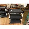 Image 2 : BLACK PLASTIC MOBILE 3 TIER SERVING CART