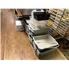 Image 2 : LOT OF ASSORTED GREY PLASTIC DISH COLLECTION TRAYS