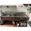Image 1 : COMMERCIAL STAINLESS STEEL 3 WELL DISHWASH SINK AND DRYING TABLE
