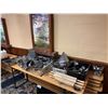 Image 2 : LOT OF ASSORTED KITCHENWARE INCLUDING KNIVES, SERVING SPOONS, SCOPES, TENDERIZING HAMMERS, TONGS,