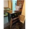 Image 2 : BLACK WOOD 2 DOOR 2 DRAWER SERVER STATION 41"W X 27"D X 42"H