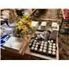 Image 2 : LOT OF ASSORTED LIGHTS OFFICE SUPPLIES AND PLASTIC TABLE COVERS