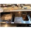 Image 2 : COMMERCIAL STAINLESS STEEL SINGLE WELL DISHWASH SINK WITH HANDWASH SINK