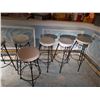 Image 2 : LOT OF 10 WOOD/METAL BAR HEIGHT STOOLS