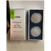 Image 1 : 2 1900 Historic U.S. Silver Dollars.  This is from a lifetime private collection , owner is in his 8