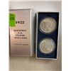 Image 1 : 2 1922 Historic U.S. Silver Dollars.  This is from a lifetime private collection , owner is in his 8