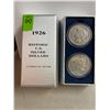 Image 1 : 2 1926 Historic U.S. Silver Dollars.  This is from a lifetime private collection , owner is in his 8