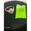 Image 1 : 14K Diamond & Emerald Ring