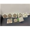 7 Peace Silver Dollars - 3 1922/2 1923/1924/1925 , nice condition.