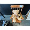 Image 1 : CHILDS ROCKING CHAIR WITH TEDDY BEAR
