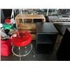 Image 2 : PLANET WAVE STOOL (APPROX 23"H), BOOK SHELF (28"W X 28 1/2"H X 11 1/2"D) & 2 SHELF STAND (15" X 18