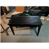 Image 1 : BLACK LACQUER HINGED MUSIC BENCH. 30" LONG, EXCELLENT CONDITION